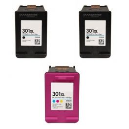 Multipack Compatibile HP 2 Nero 301 XL e 1 Colore 301 XL