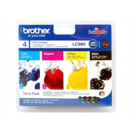 Multipack Originale Brother 1 Nero LC980BK e 3 Colori LC980 C M Y