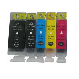 Multipack Compatibile Canon 1 Nero PGI-5Bk 1 Nero CLI-8BK e 3 Colori CLI-8 C M Y